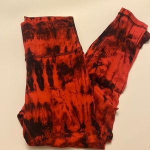 Lululemon Align Leggings 25” Game Day Red Black Multi